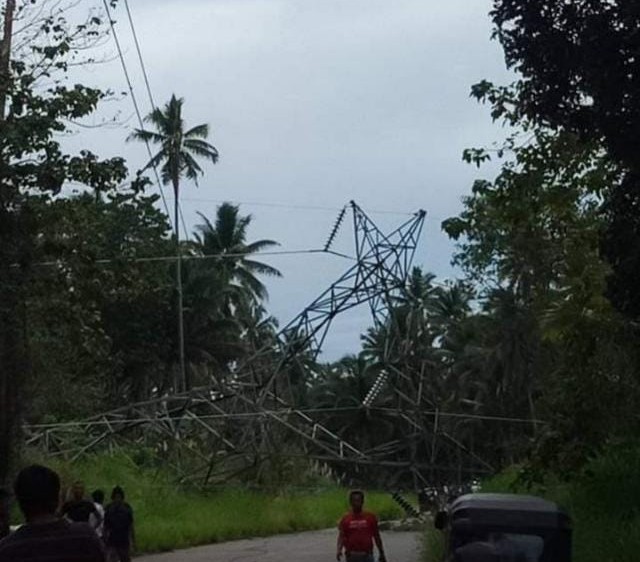 NGCP tower topples after bombing incident in Mindanao